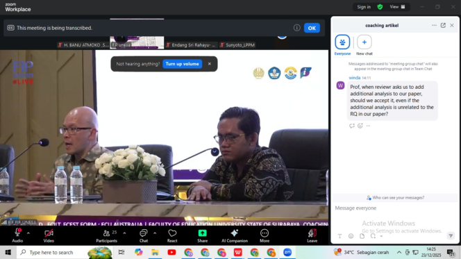 
					Kepala SMP di Surabaya Ikuti Coaching Clinic Penulisan Artikel Scopus Bersama Pakar Internasional