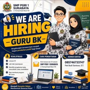 Lowongan Guru Terbaru di SMP PGRI 1 Surabaya
