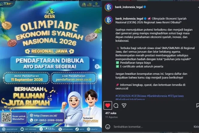 
					Gebrak! OESN 2026 Regional Jawa Resmi Dibuka, Pelajar SMA Tanpa Batas Jurusan Bisa Ikut Gratis!