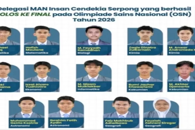 
					MAN IC Serpong: 14 Siswa Lolos Final OSN 2026, Terbanyak Nasional