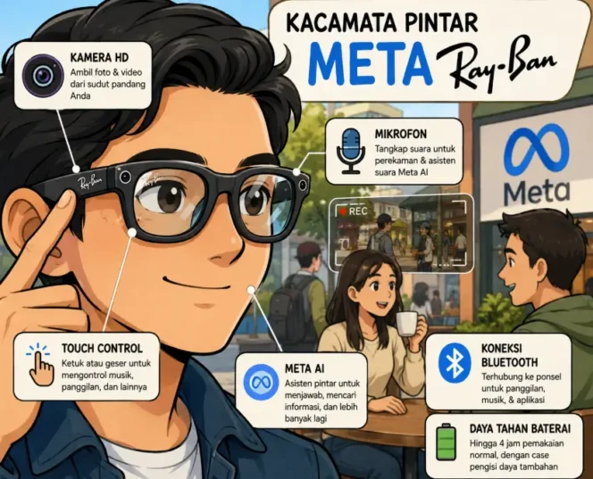 
					Mata Ketiga di Ruang Publik: Dilema Kacamata Pintar Meta Ray-Ban dan Bayang-Bayang Privasi