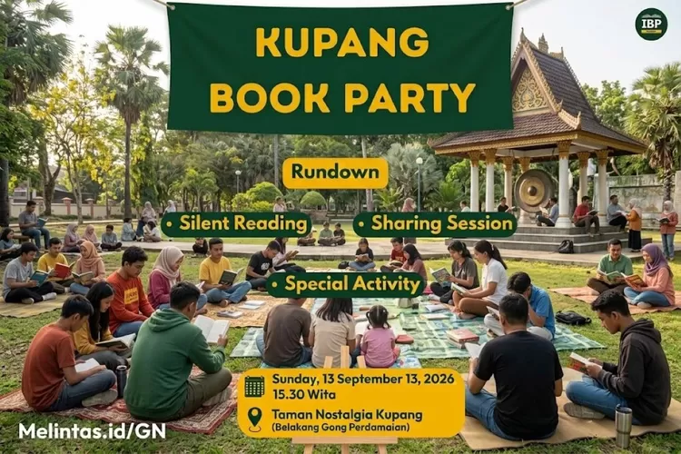 Bikin Heboh! Komunitas Buku Kota Kupang Gelar Lapak Baca Gratis di Tamnos, Ubah Membaca Jadi Ajang Kumpul Seru
