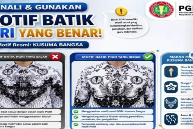 
					GEGER! PGRI Murka Seragam Batik ‘Kusuma Bangsa’ Dipalsukan, Guru Wajib Tahu Ciri Aslinya!