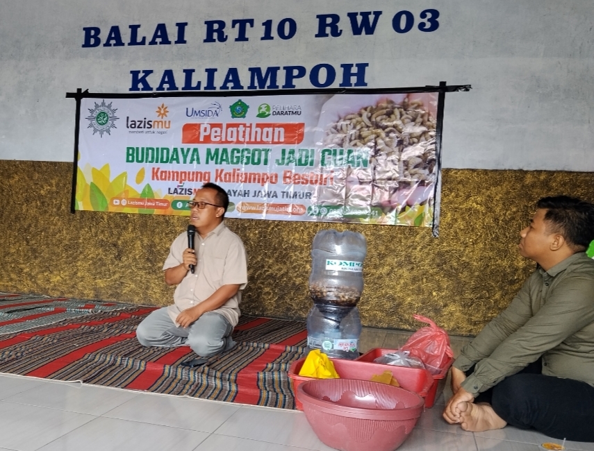 Dorong Ekonomi Warga dan Kelola Sampah, Lazismu Jatim Gelar Pelatihan Budidaya Maggot di Kampung Kaliampo Bestari Sidoarjo
