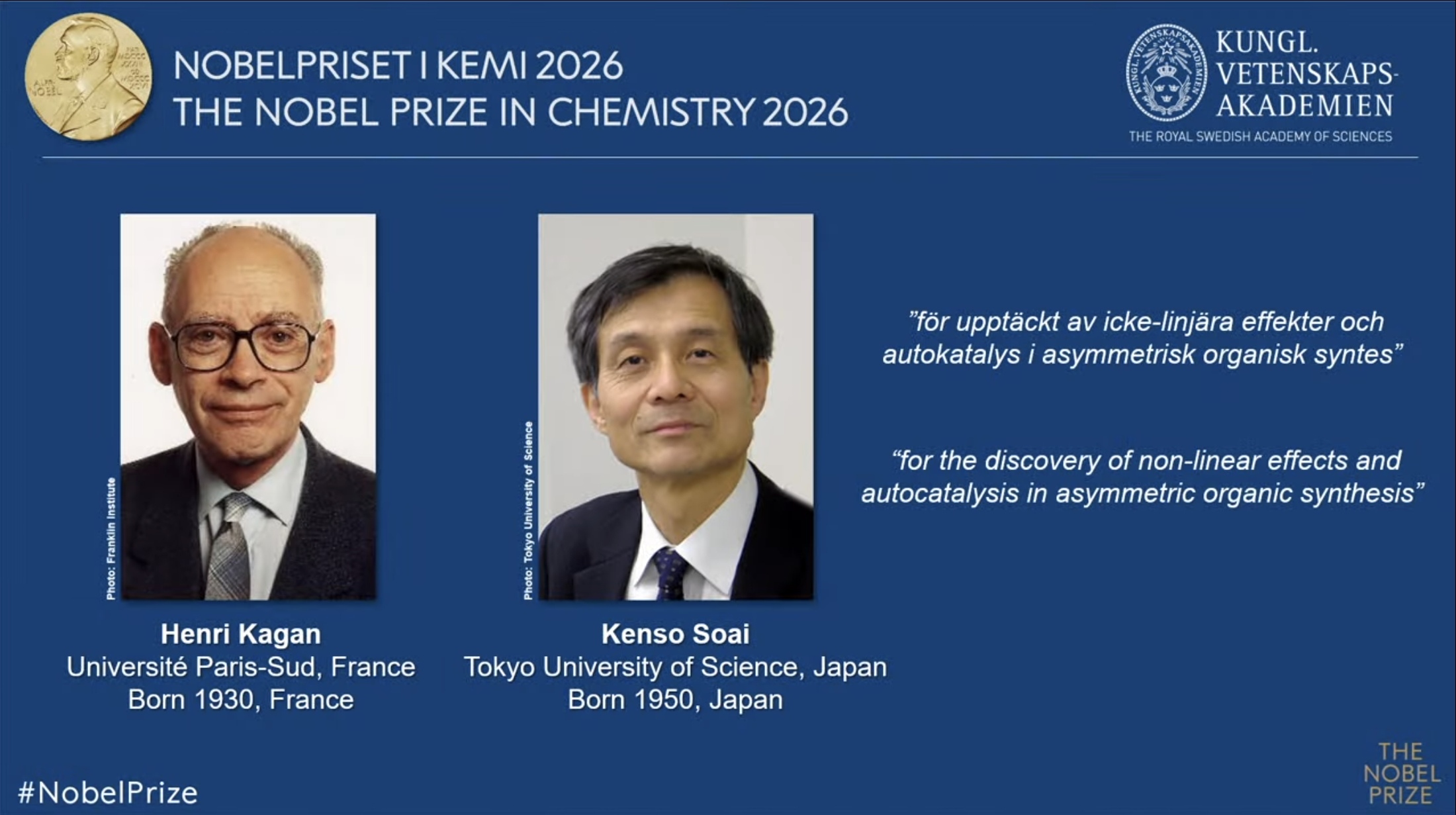 Terungkapnya Misteri Molekul Kiral: Nobel Kimia 2026 untuk Kagan dan Soai dalam Sintesis Asimetris